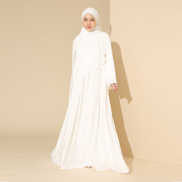 Sadiqa Abaya Set Broken White