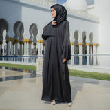 Latifa Abaya Silk Black