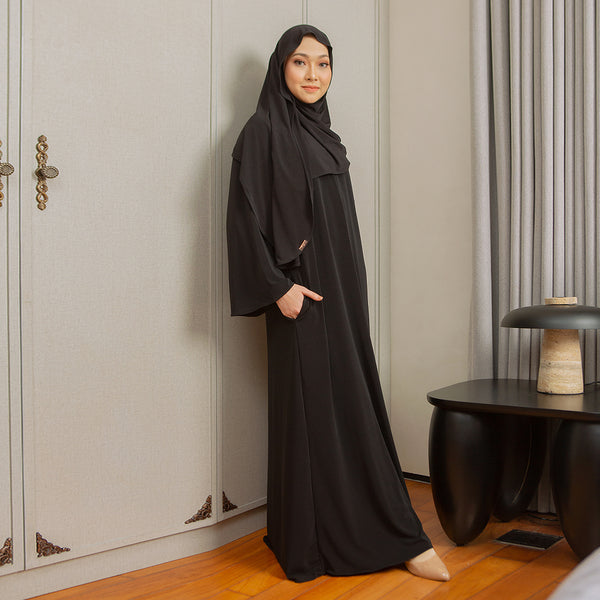 Sadiqa Abaya Set Black