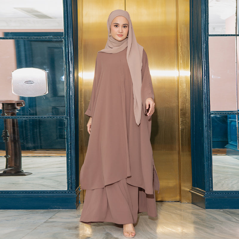 Haifa Tunik Set Brown (New Material)