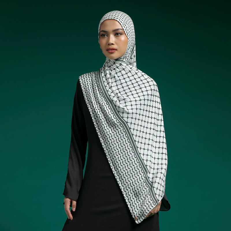 Viscose Printed Modal Green Keffiyeh