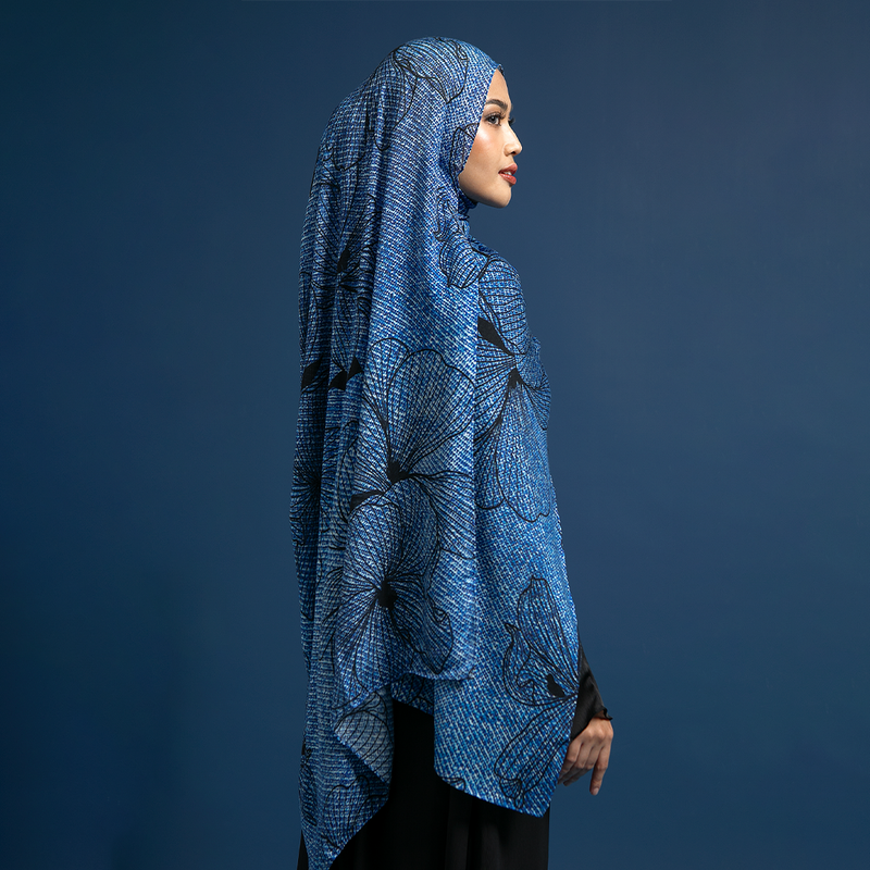 Viscose Printed Modal Cobalt Floral