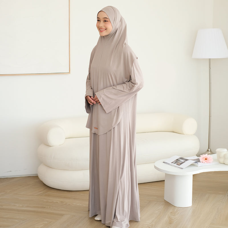 Saira Abaya Set Taupe