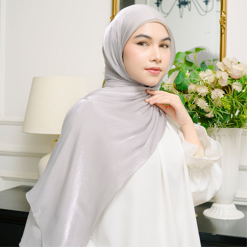 Yora Silk Shawl Ash Grey