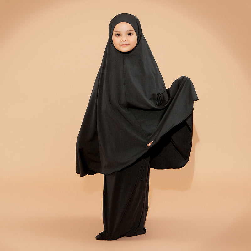 Shameera Prayer Set Kids Series 2 in Black 1-2 Tahun (Lozy x Hamidah)