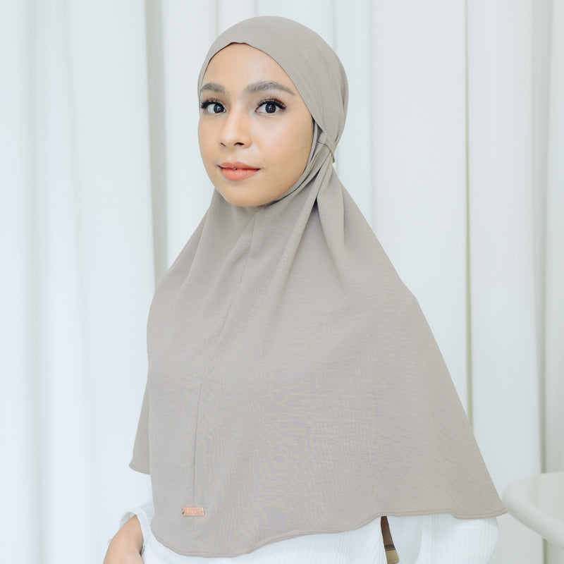 Biyya Instan (Bergo Crinkle) Beige