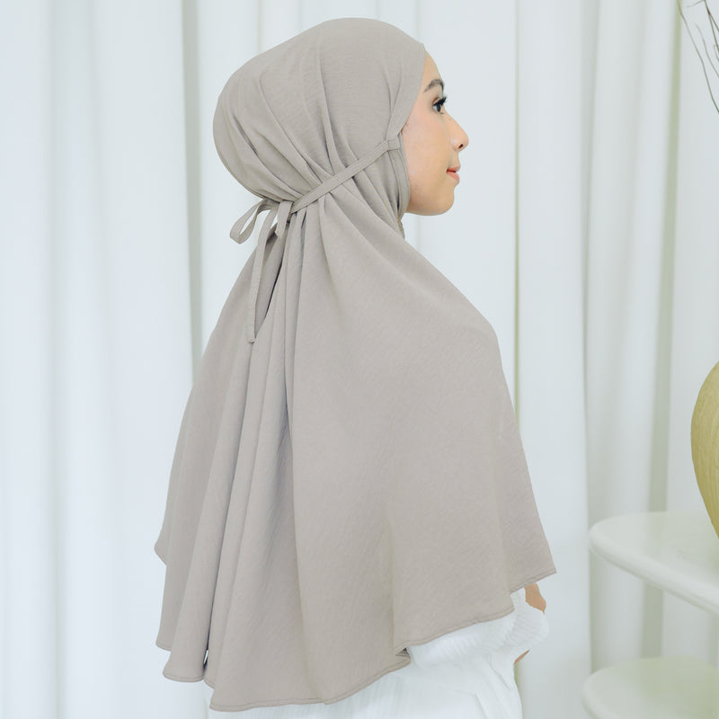 Biyya Instan (Bergo Crinkle) Beige