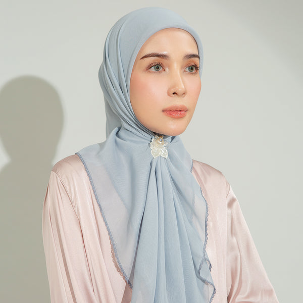 Paris Embroidery Signature Square Blue Pastel (Lozy X Hamidah)