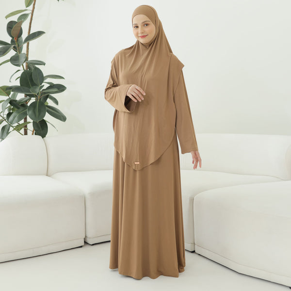 Saira Abaya Set Brown