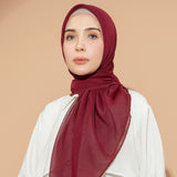 Paris Embroidery Signature Square Burgundy (Lozy X Hamidah)