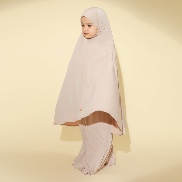 Shameera Prayer Set Kids Series 2 in Cream 3-4 Tahun (Lozy x Hamidah)