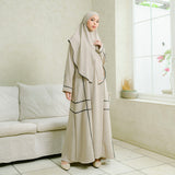 Haniya Abaya Set Cream Almond