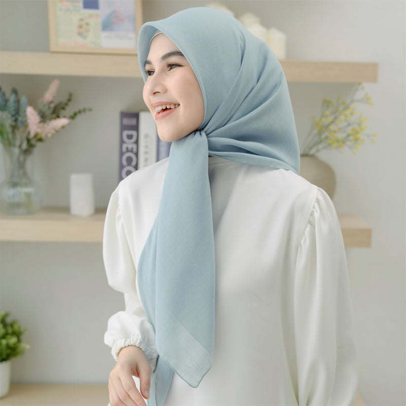 Theya Voal Square Soft Blue Grey