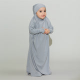 Shameera Abaya Kids in Light Grey 1-2 Tahun (Lozy x Hamidah)