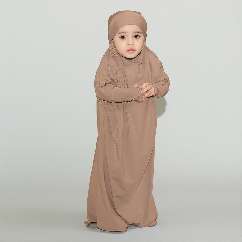 Shameera Abaya Kids in Hazelnut 1-2 Tahun (Lozy x Hamidah)