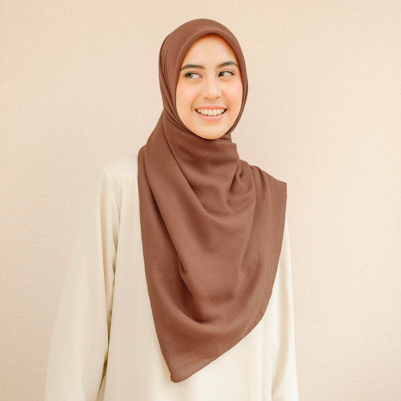 Mima Square Syari (Hijab Segiempat Syari) Dark Brown