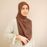 Mima Square Syari (Hijab Segiempat Syari) Dark Brown