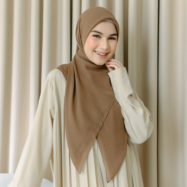 Mima Square Syari (Hijab Segiempat Syari) Hazelnut