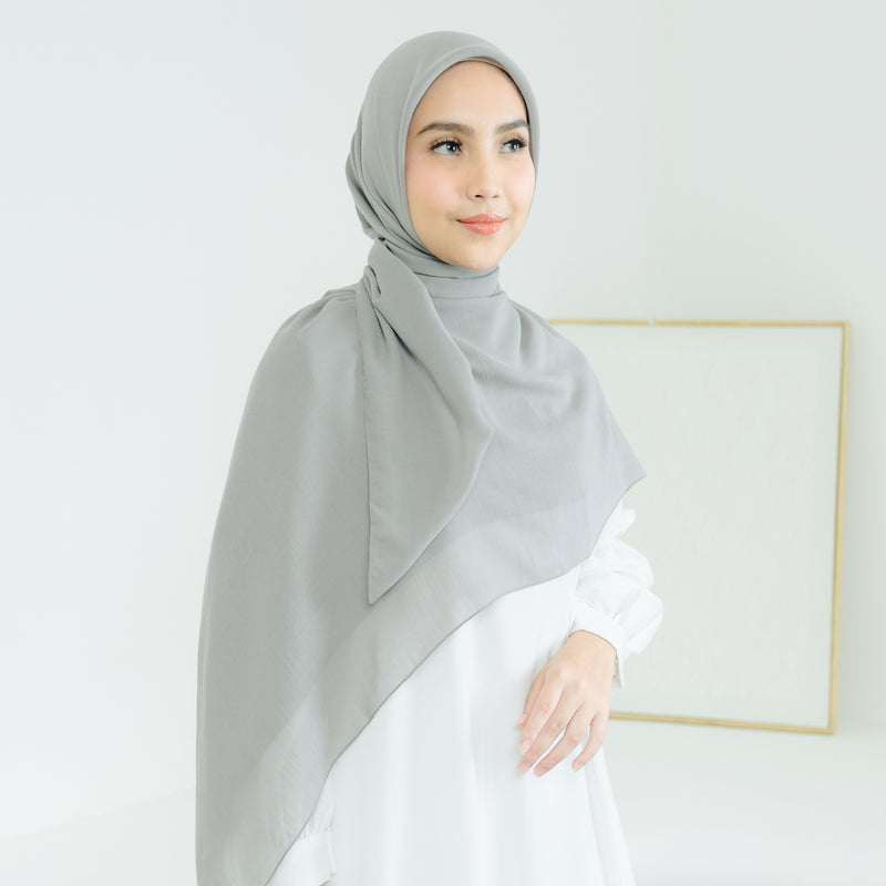 Mima Square Syari (Hijab Segiempat Syari) Grey