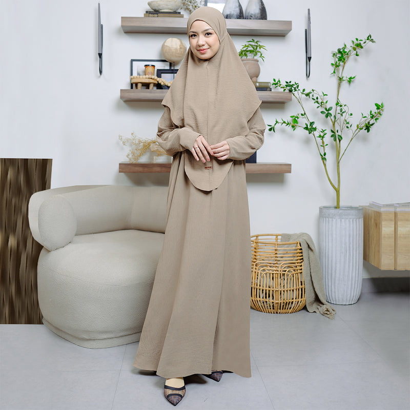 Hafsha Abaya Set Hazelnut