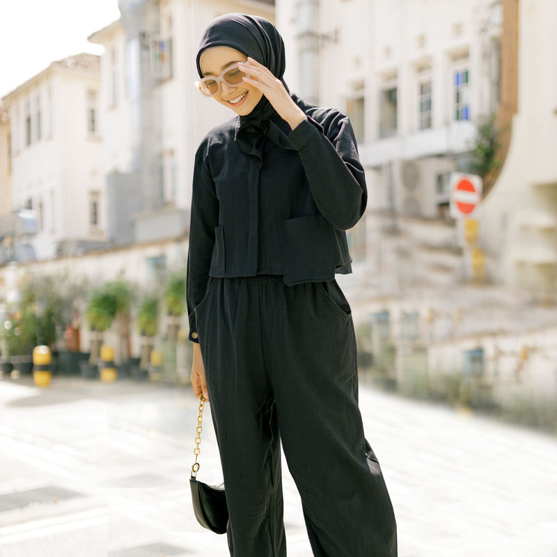 Kimi Set (One Set Linen) Black