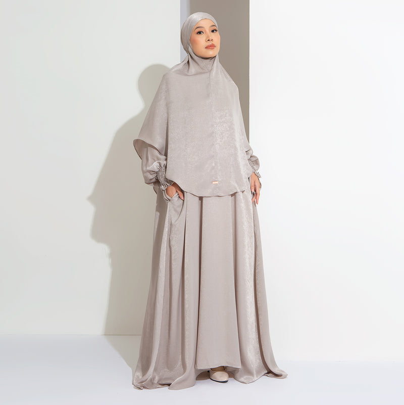 Hanida Abaya Set Cream Almond