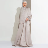 Hanida Abaya Set Cream Almond