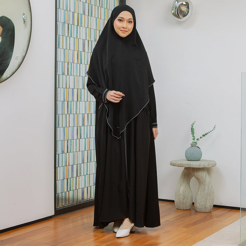 Humaya Abaya Set Black