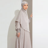 Hanida Abaya Set Cream Almond