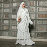 Yasmin Abaya Lozy x Cut Syifa Broken White S
