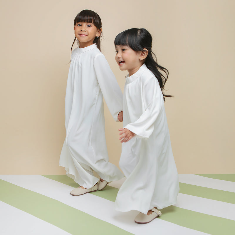 Azura Abaya Dress Kids Broken White 3-4Th