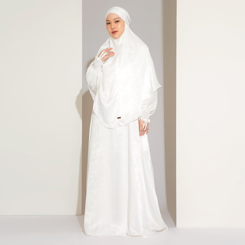 Hanida Abaya Set Broken White