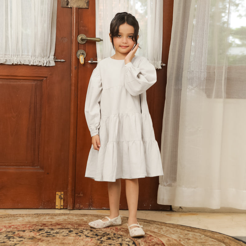 Hafa Sarimbit Series Dress Kids 5-6Th Broken White (Lozy x Hamidah)