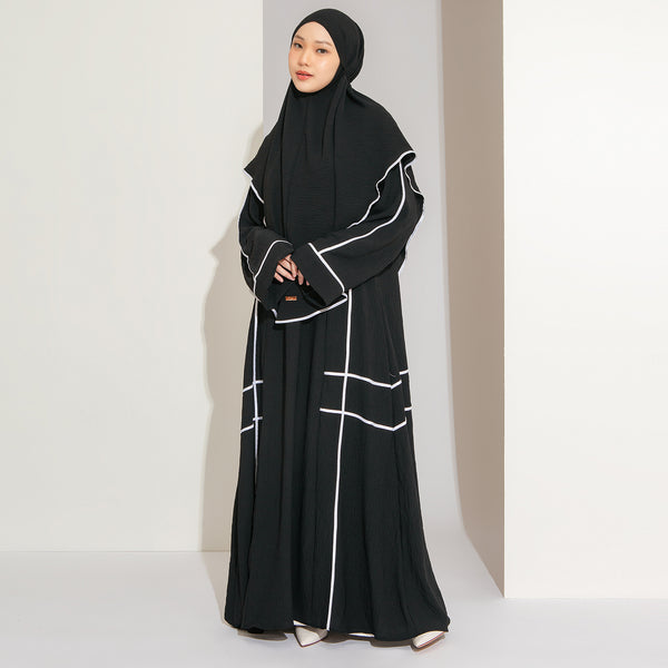 Haniya Abaya Set Black