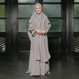 Alina Abaya Lozy x Cut Syifa Grey Cream XL