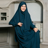 Sabiya Abaya Lozy X Cut Syifa Dark Teal Blue M