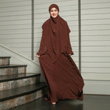 Syaza Abaya Lozy X Cut Syifa Mahogany L (Gamis Haji dan Umrah)