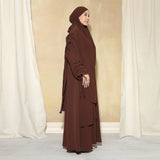Yasmin Abaya Set Lozy x Cut Syifa Mahogany L