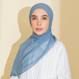 Ovel Shawl in Steel Blue (Lozy x Hamidah)