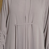 Yasmin Abaya Lozy x Cut Syifa Grey Cream S