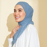 Ovel Shawl in Steel Blue (Lozy x Hamidah)