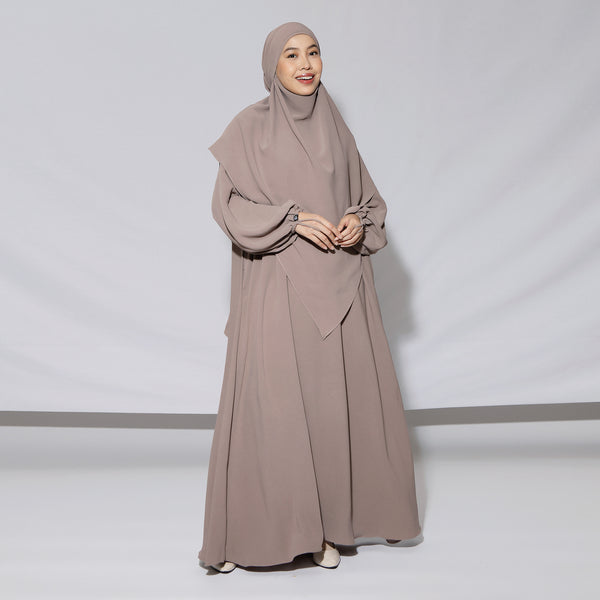 Fatima Abaya Set Soft Purple