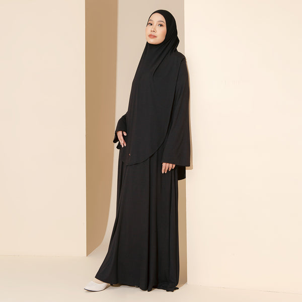 Saira Abaya Set Black