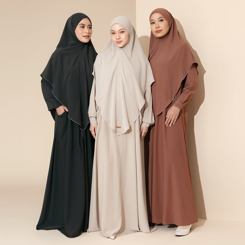 Humaya Abaya Set Khaki