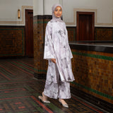 Noir Set (One Set Tunik Celana Pattern) Lavender S-M