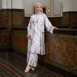 Noir Set (One Set Tunik Celana Pattern) Lavender S-M