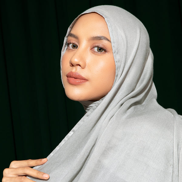 Pashmina Viscose Nour Shawl Lozy x Lesti Grey Green New
