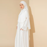 Sadiqa Abaya Set Broken White