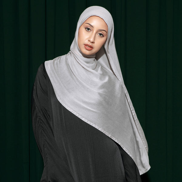 Pashmina Viscose Nour Shawl Lozy x Lesti Light Grey New