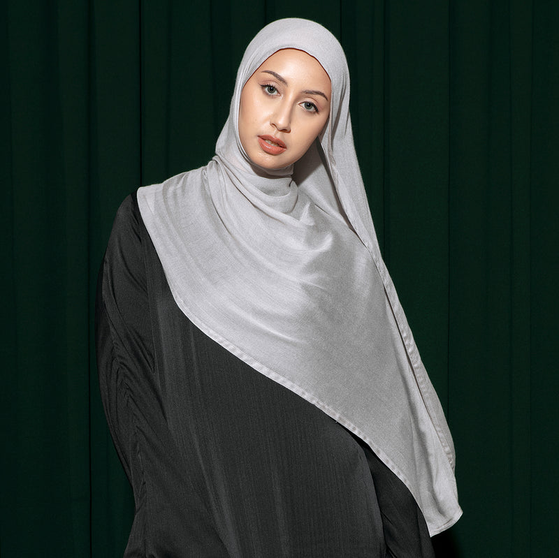 Pashmina Viscose Nour Shawl Lozy x Lesti Light Grey New